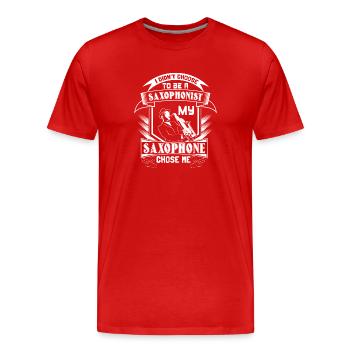 Saxophon Orchester Geschenkidee - Männer Premium Bio T-Shirt - Rot - Vorne - Damien (186cm)
