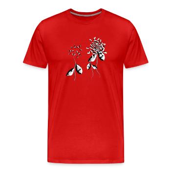 fleurs plante naturelle plante de fleurs - T-shirt bio Premium Homme - rouge - Devant - Damien (186cm)