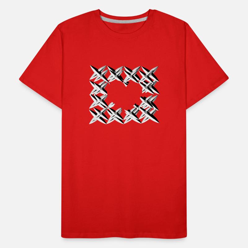 pattern cross net grey Men's Premium Organic T-Shirt