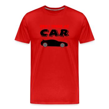 Voiture - T-shirt bio Premium Homme - rouge - Devant - Damien (186cm)