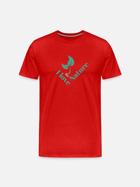 I Love Nature - Men's Premium Organic T-Shirt - red