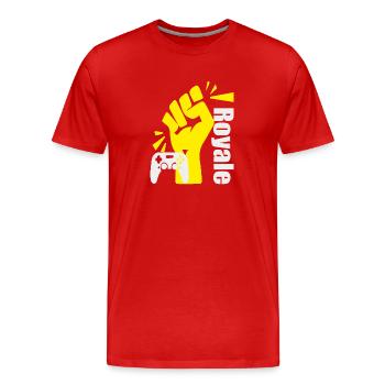 Victoire Royale - T-shirt bio Premium Homme - rouge - Devant - Damien (186cm)