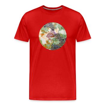 Relief number 8 - Men's Premium Organic T-Shirt - red - Front - Damien (186cm)