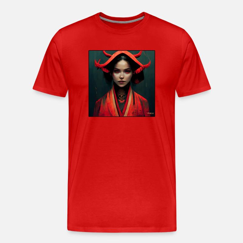 Die Dämonenkönigin - Männer Premium Bio T-Shirt - Rot
