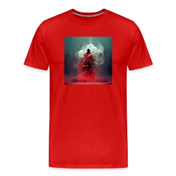 princess red sky - T-shirt bio Premium Homme - rouge - Devant - Damien (186cm)