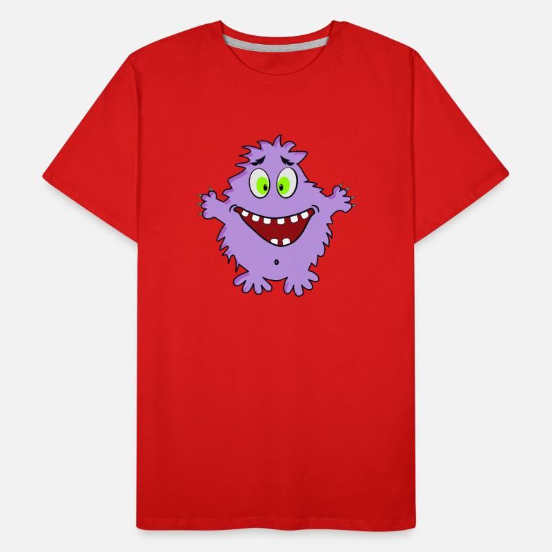 Mignon amical mignon monstre optimiste T-shirt bio Premium Homme