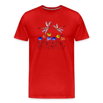 Important - T-shirt bio Premium Homme - rouge - Devant - Damien (186cm)