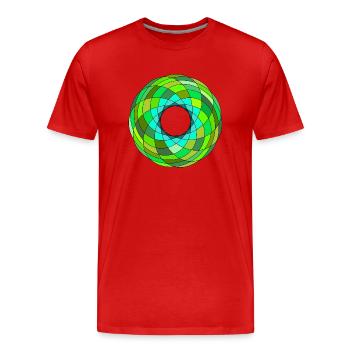 Green iris - Männer Premium Bio T-Shirt - Rot - Vorne - Damien (186cm)