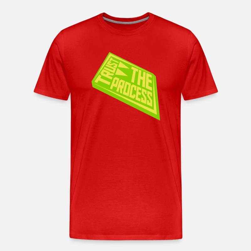 trust the process Zitat - Männer Premium Bio T-Shirt - Rot