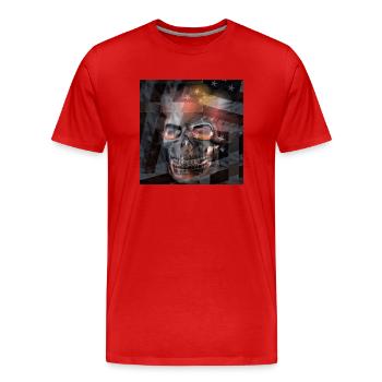 Rock n Roll - T-shirt bio Premium Homme - rouge - Devant - Damien (186cm)