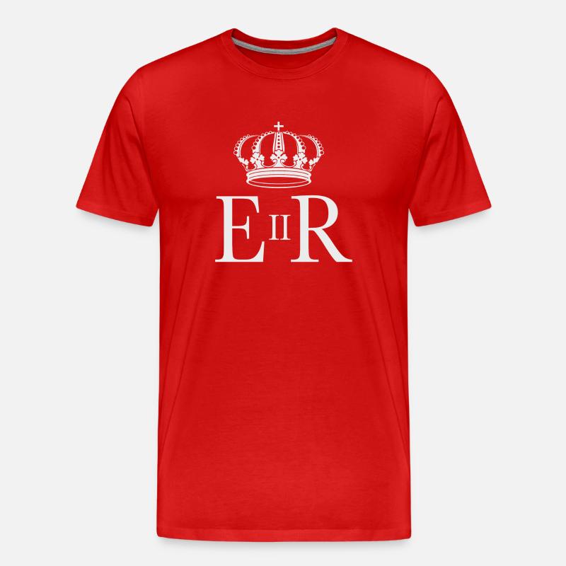 Queen Elizabeth II - Männer Premium Bio T-Shirt - Rot