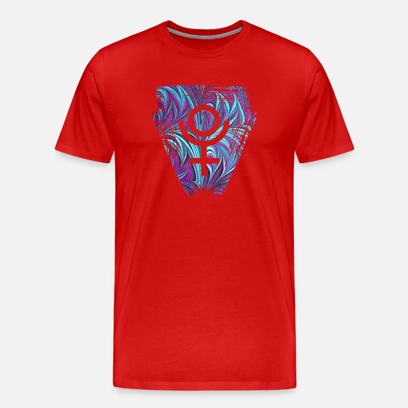 pluto e 74 - Männer Premium Bio T-Shirt - Rot