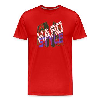 Hardstyle avec haut-parleurs - T-shirt bio Premium Homme - rouge - Devant - Damien (186cm)