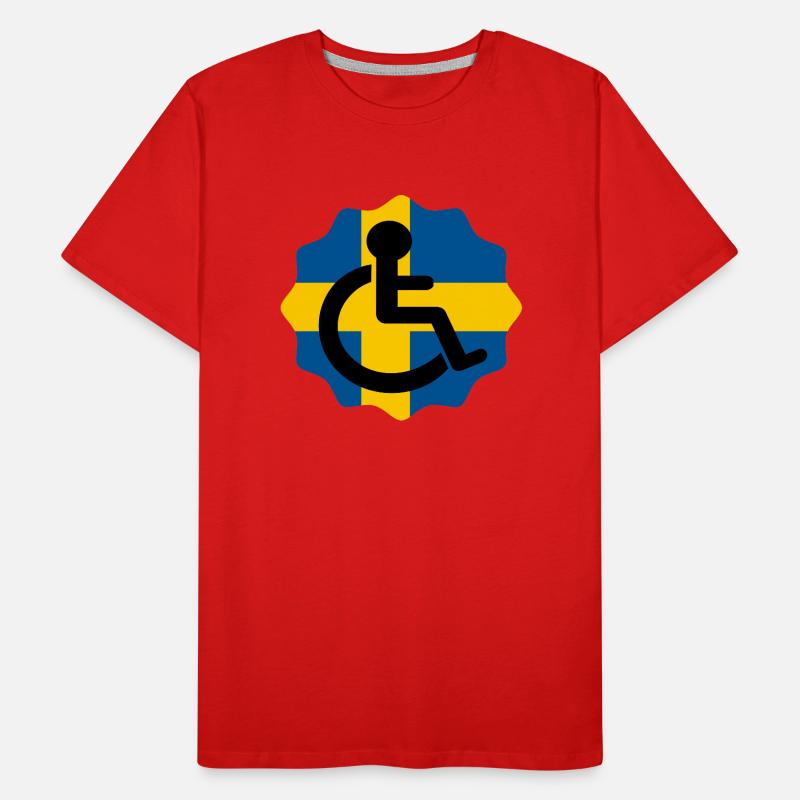 Flagge, rollstuhlgebunden oder rollstuhlgebunden? Männer Premium Bio T-Shirt