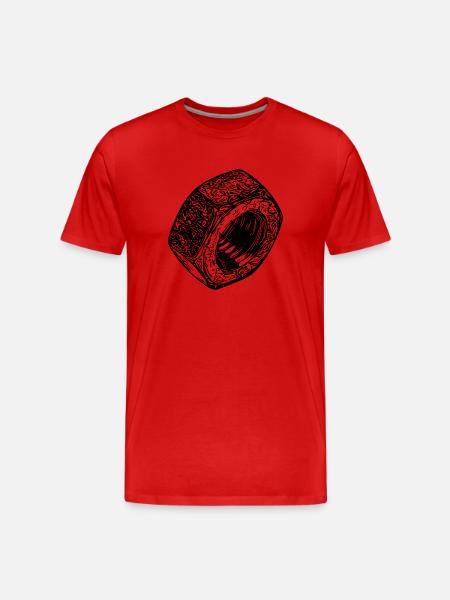 Screw nut dark surface - Men's Premium Organic T-Shirt - red