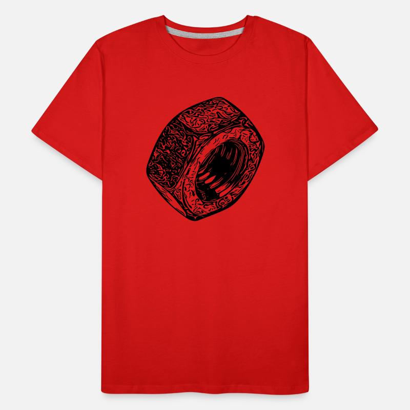 Surface sombre de l’écrou à vis T-shirt bio Premium Homme