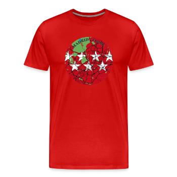 Madrid flagship - Men's Premium Organic T-Shirt - red - Front - Damien (186cm)