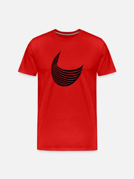 Geometric stripe wing - Men's Premium Organic T-Shirt - red