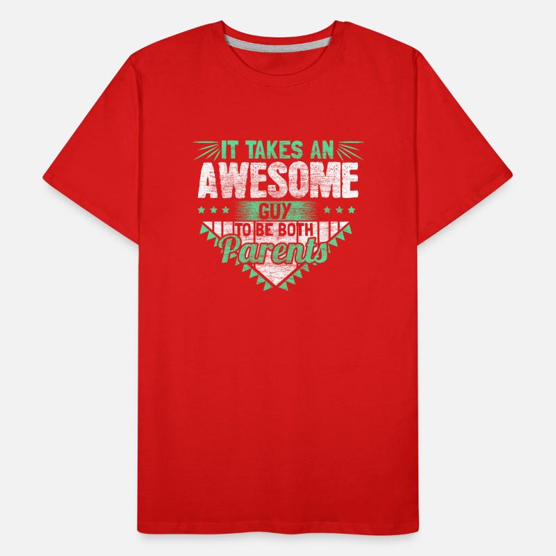 Cadeau de père célibataire T-shirt bio Premium Homme
