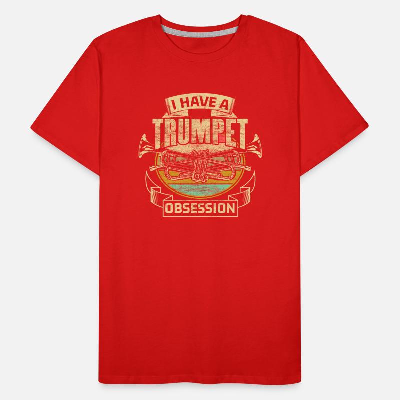 Trompete Blaskapelle Geschenkidee Männer Premium Bio T-Shirt