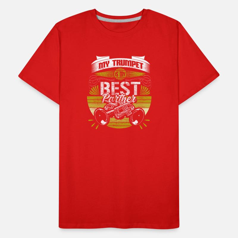 Trompete Blaskapelle Geschenkidee Männer Premium Bio T-Shirt