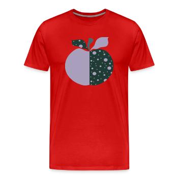 Pomme - T-shirt bio Premium Homme - rouge - Devant - Damien (186cm)