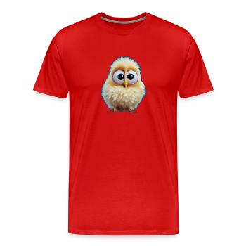 Kücken 7 - Männer Premium Bio T-Shirt - Rot - Vorne - Damien (186cm)