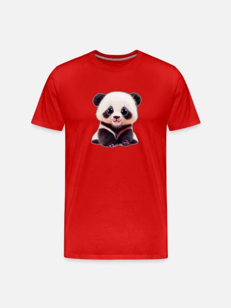 sweet panda - Men's Premium Organic T-Shirt - red