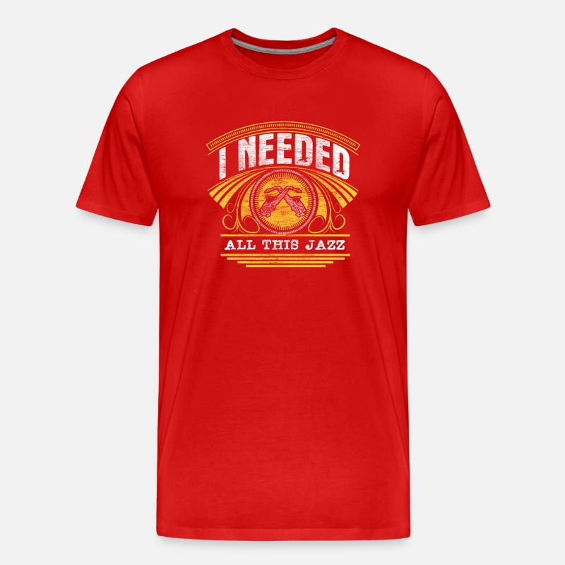 Saxophon Jazz Musical - Männer Premium Bio T-Shirt - Rot