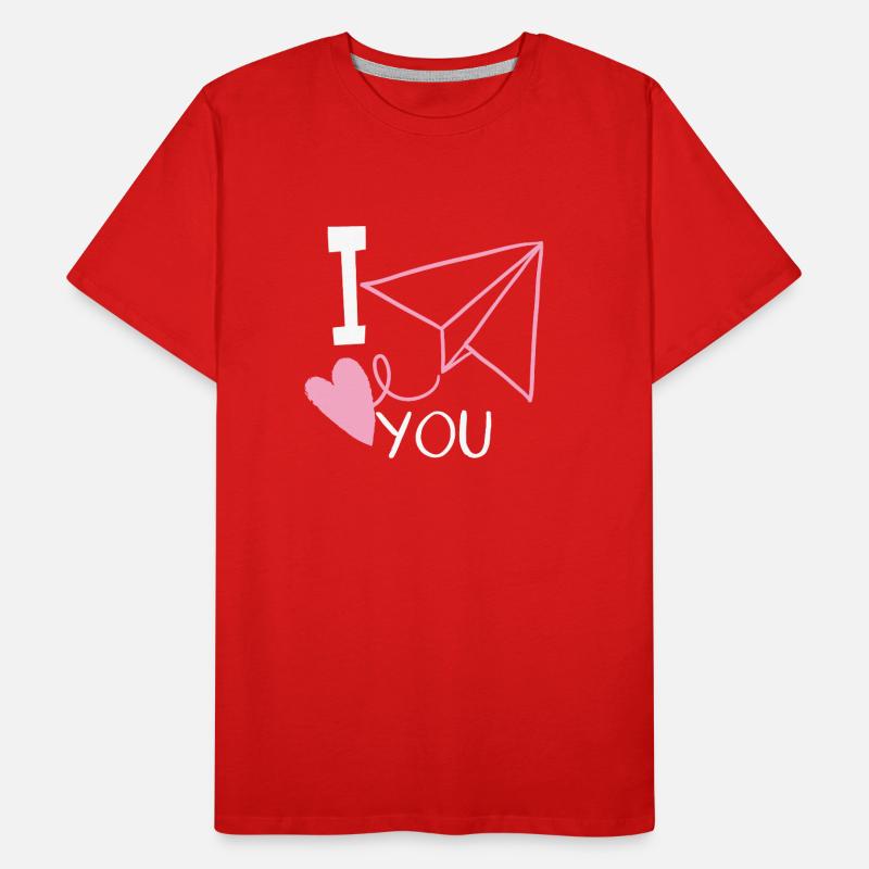 Ich liebe dich Männer Premium Bio T-Shirt