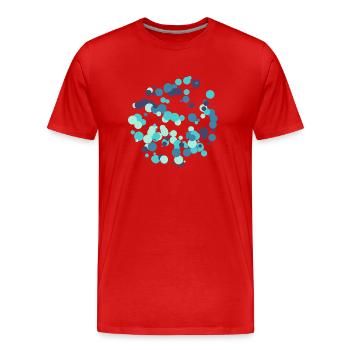 Abstrakte Kreise Muster - Männer Premium Bio T-Shirt - Rot - Vorne - Damien (186cm)