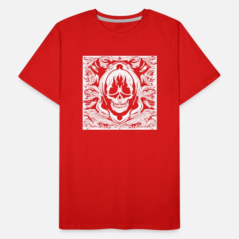 Halloween- oder Horror- Totenschädel mit Ornamente Männer Premium Bio T-Shirt