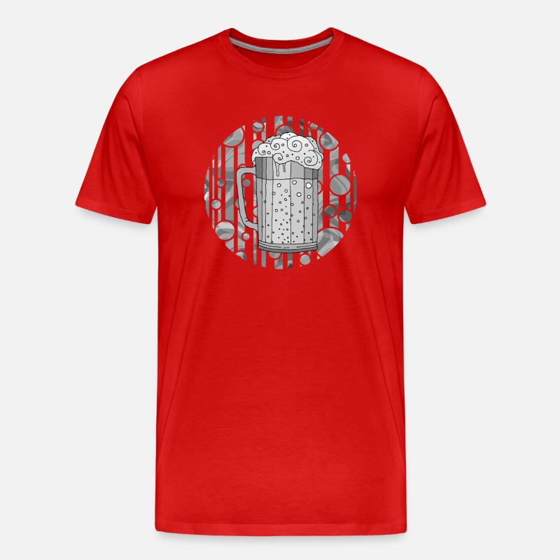 Becher - Männer Premium Bio T-Shirt - Rot