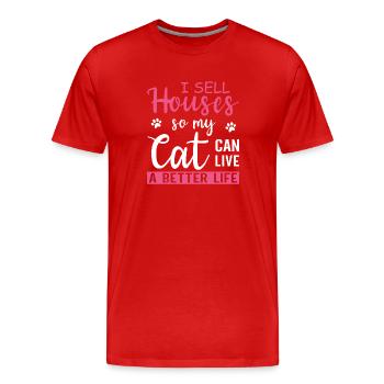 Real Estate Agent Broker Profession Real Estate - Men's Premium Organic T-Shirt - red - Front - Damien (186cm)