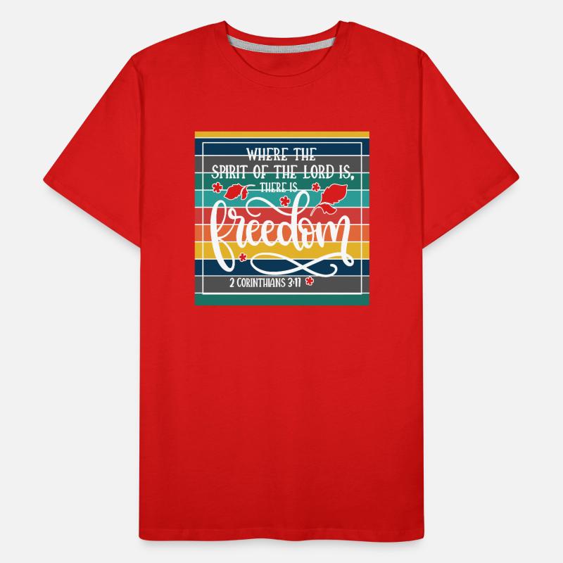 Christlicher Plan, wo der Geist des Herrn ist Männer Premium Bio T-Shirt