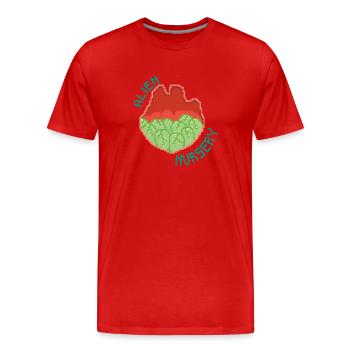 CRÈCHE EXTRATERRESTRE - T-shirt bio Premium Homme - rouge - Devant - Damien (186cm)