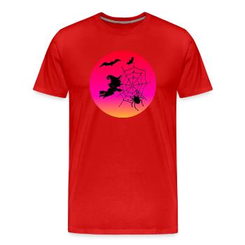 Witches' Hour - Halloween - Men's Premium Organic T-Shirt - red - Front - Damien (186cm)