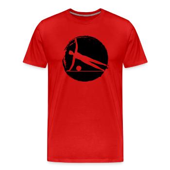 Fitness Sport Endurance Workout Gym - T-shirt bio Premium Homme - rouge - Devant - Damien (186cm)