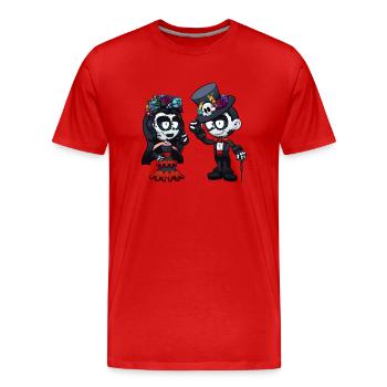 Jour des enfants morts du crâne de sucre - T-shirt bio Premium Homme - rouge - Devant - Damien (186cm)