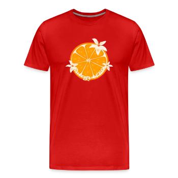 Énergie de vie - Chakra sacré - T-shirt bio Premium Homme - rouge - Devant - Damien (186cm)