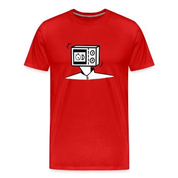 QuickDesign x p.p.coo1_ - Men's Premium Organic T-Shirt - red - Front - Damien (186cm)