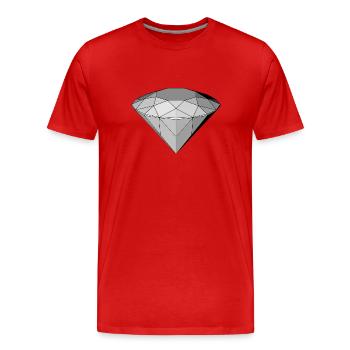 Diamant - T-shirt bio Premium Homme - rouge - Devant - Damien (186cm)