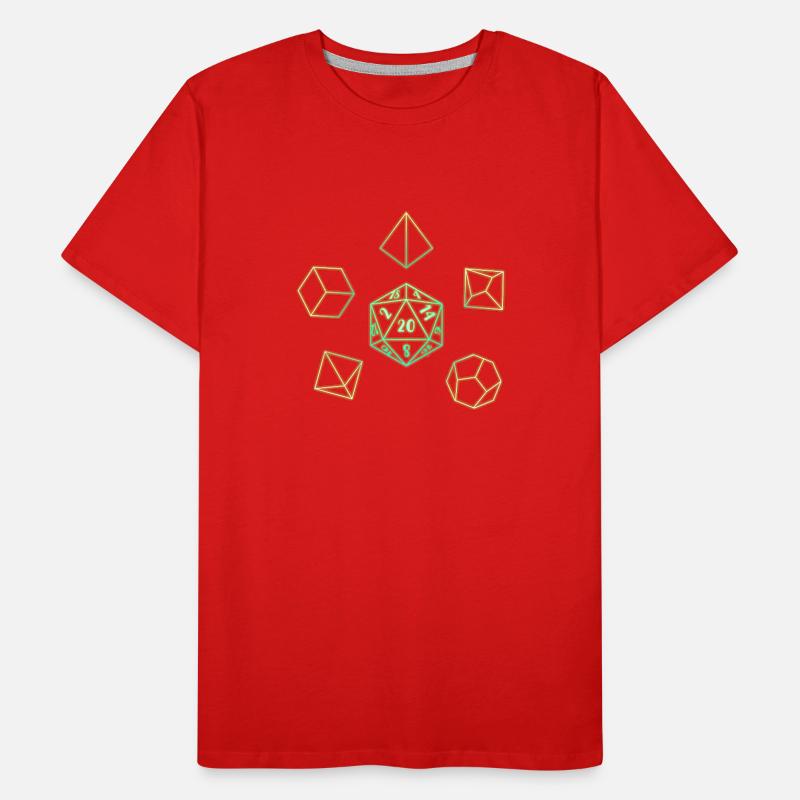 Table RPG Dice Vert T-shirt bio Premium Homme