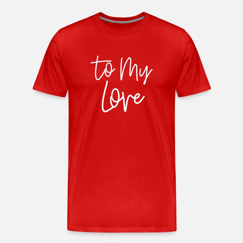 Ich liebe dich - Männer Premium Bio T-Shirt - Rot