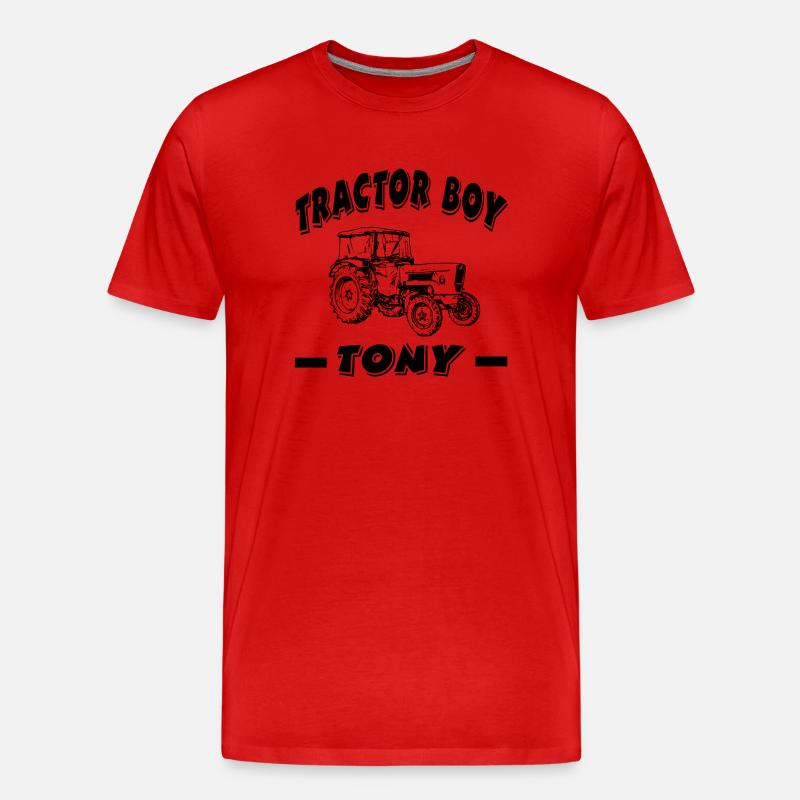 Traktor - Männer Premium Bio T-Shirt - Rot