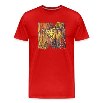 Symbole celtique 17 e 281 - T-shirt bio Premium Homme - rouge - Devant - Damien (186cm)
