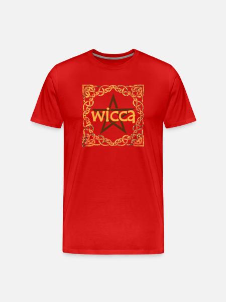 Celtic frame wicca e 118 - Men's Premium Organic T-Shirt - red