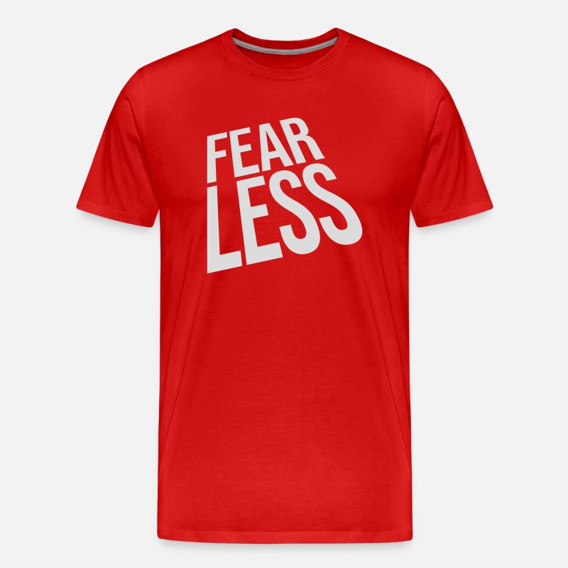 fearless Text Quote Design - Men's Premium Organic T-Shirt - red