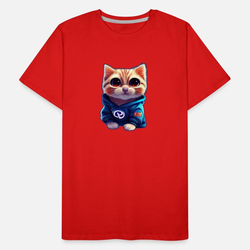 Bébé chat avec pull T-shirt bio Premium Homme