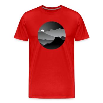 Paysage sombre - T-shirt bio Premium Homme - rouge - Devant - Damien (186cm)